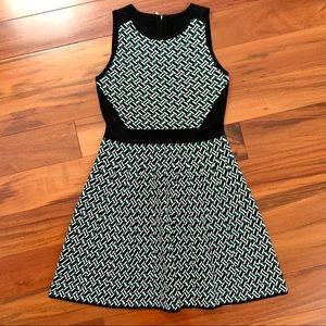 WHBM Fit & Flare Jacquard Dress